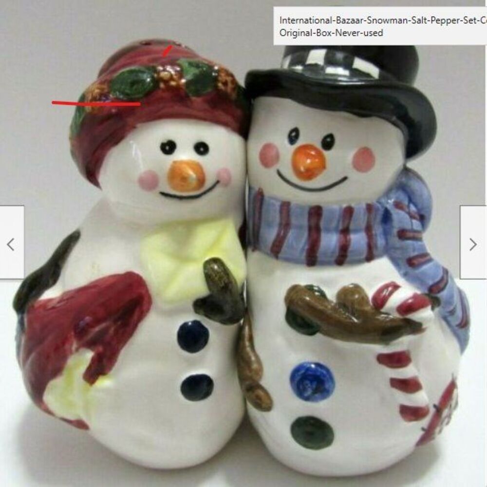 International Bazaar Snowman Salt Pepper